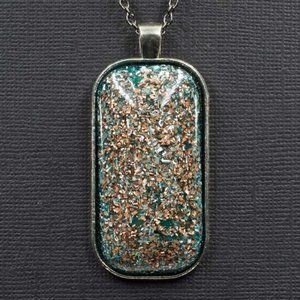 Aluminum and Copper Orgonite Pendant